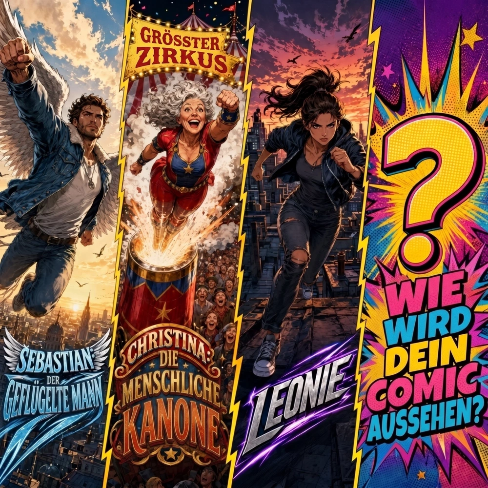 Dein Foto verwandelt in ein Comic-Cover