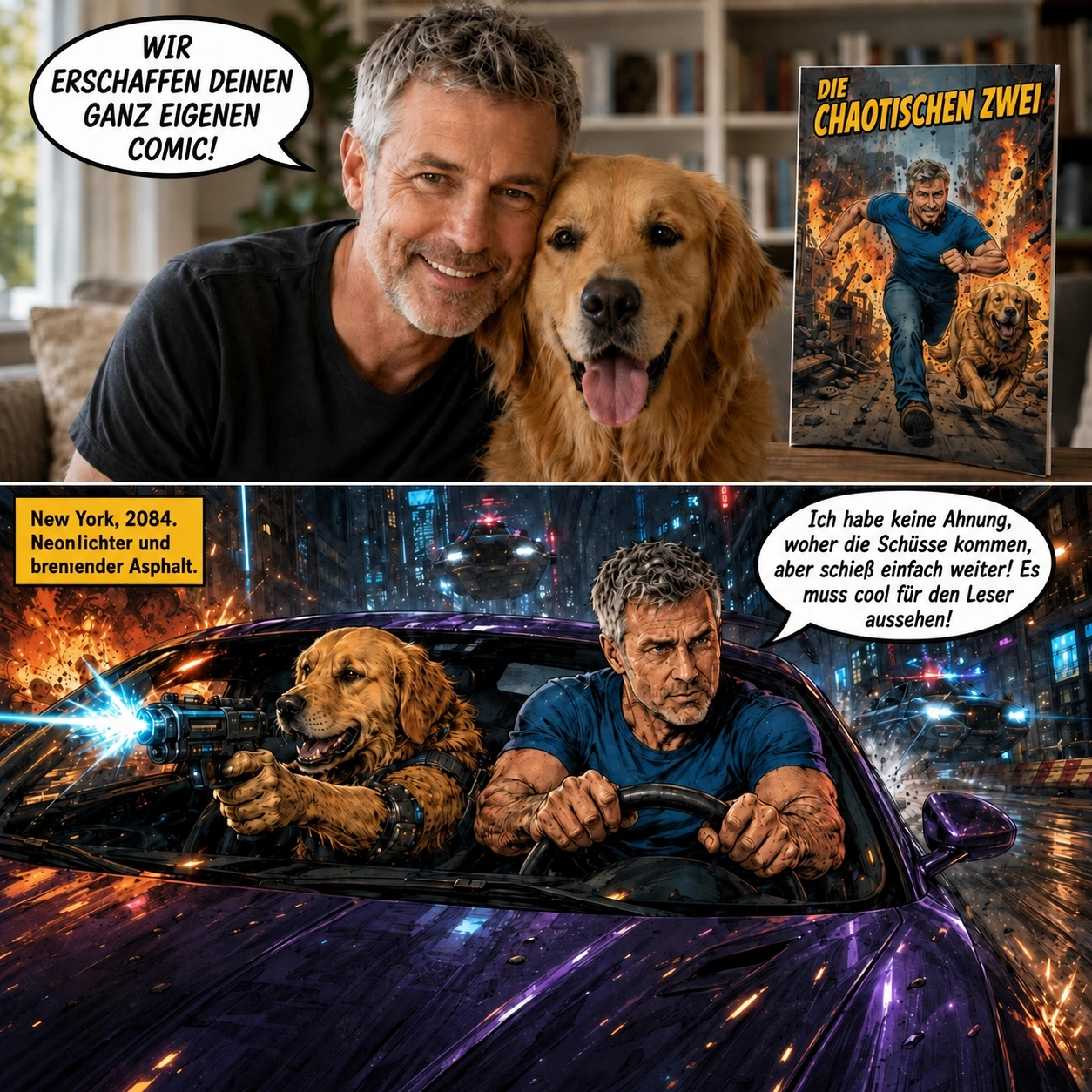 Beispiel eines personalisierten Comics